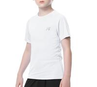 MEETWEE Garçon Fille Rash Vest Manches Courtes Maillot de Bain Rash Guard Top Sun UV Protection UPF 70+ Maillot de Bain Kid