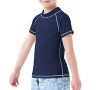 MEETWEE Garçon Manches Courtes Longues Rash Vest Garde Enfants Natation Top UV Protection Solaire pour Surf Beach Pool