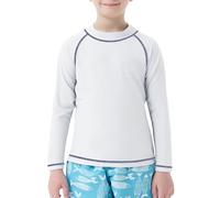 MEETWEE Garçon Manches Courtes Longues Rash Vest Garde Enfants Natation Top UV Protection Solaire pour Surf Beach Pool