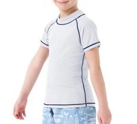 MEETWEE Garçon Manches Courtes Longues Rash Vest Garde Enfants Natation Top UV Protection Solaire pour Surf Beach Pool