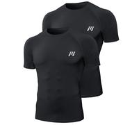 MEETWEE Haut Compression Homme Manche Longue/Courtes,Baselayer Maillot Running Vetement Fitness pour Sports Jogging T-Shirt Baselayer pour Sports Musculation Gym