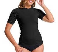 MEETWEE Haut de Bain Femme Rashguard UV,Noir,M