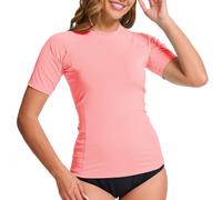 MEETWEE Haut de Bain Femme Rashguard UV,Rose,S