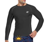 MEETWEE Hauts de Bain Anti-UV Homme Manches Courtes/Longues Rashguard Shirt UPF 50+ Sechage Rapide Léger pour Surf Plongée