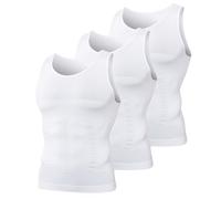 MEETWEE Lot de 3 Débardeurs de Sport Homme, Haut Top Maillot sans Manches Running Tee Shirt Maillot de Corps Séchage Rapide pour Fitness Gym Bodybuilding, Blanc, L