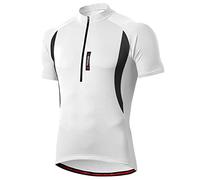 MEETWEE Maillot Cyclisme Homme, Vélo Jersey VTT,Blanc,XXL