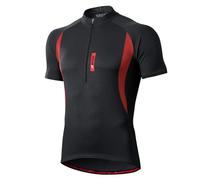 MEETWEE Maillot Cyclisme Homme, Vélo Jersey VTT,Noir,S