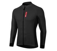 MEETWEE Maillot de Cyclisme à Manches Longues pour Homme - Séchage Rapide - Respirant - pour VTT, Noir-1-long, S