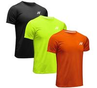 MEETWEE T-Shirt de Sport Homme, Baselayer Manches Courtes Maillot Running Tee Shirt Vetement de Fitness Gym Pack de 1/2/3 pièces