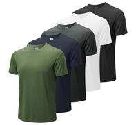 MEETWEE T-Shirt de Sport Homme, Séchage Rapide Respirant Baselayer Manches Courtes Maillot Running Tee Shirt Jogging pour Le Sport la Gym Le Fitness