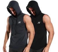 MEETWEE Debardeur Homme Tee Shirt sans Manche Homme Gilet Debardeur sans Manches à Capuche pour Homme Hommes Running Fitness Gilet Respirant Debardeur
