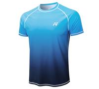 MEETWEE T-Shirt Homme Dégradé UPF 50+,Bleu dégradé Profond,L