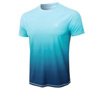 MEETWEE T-Shirt Homme Dégradé UPF 50+,Bleu-Gris dégradé,L