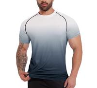 MEETWEE T-Shirt Homme, Tee Shirt Sport Manche Courte Rashguard Rash Vest Anti-UV UPF 50+ Sun Protection Tops Running Fitness Surfing