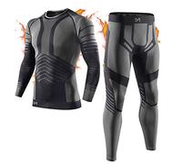 MEETYOO Couche de Base Homme Couche de Base Homme Sport Base Layer Maillot Manches Longues Pantalon Quick Dry Sou Vetement pour L'entraînement