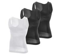 MEETYOO Débardeur Compression Homme,Manches Longues pour Hommes Maillot de Corps Ventre Plat Minceur Gilet Invisible Amincissant sans Manches Body Shaper Tee Shirt