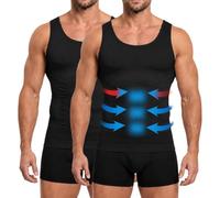 MEETYOO Débardeur Compression Homme Ventre Plat,2Noir,M