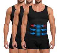 MEETYOO Débardeur Compression Homme Ventre Plat,3Noir,L
