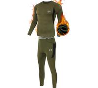 MEETYOO Ensemble de sous-Vêtements Thermiques Homme, Sport Base Layer Maillot Manches Longues Pantalon Quick Dry Sou Vetement pour L'entraînement Ski Running Randonnée