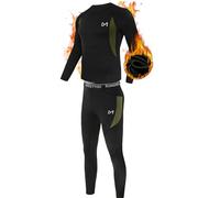 MEETYOO Thermounterwäsche Set Herren Ensemble de sous-vêtements Thermiques pour Homme, Noir