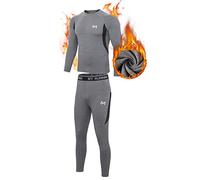 MEETYOO Ensemble de sous-Vêtements Thermiques Homme, Sport Base Layer Maillot Manches Longues Pantalon Quick Dry Sou Vetement pour L'entraînement Ski Running Randonnée