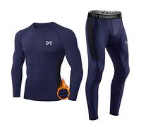 MEETYOO Ensemble de sous-vêtements Thermiques pour Homme, vêtements Longs Fonctionnels, Respirants, sous-vêtements de Compression pour entraînement, Ski, Course, randonnée pédestre