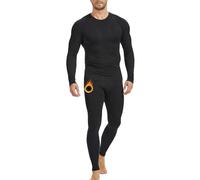 MEETYOO Ensemble sous-Vêtement Compression Thermique Homme,NNoir,XL