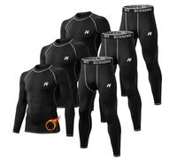 MEETYOO Ensemble sous-Vêtement Compression Thermique Homme,Noir 3pc,XXL
