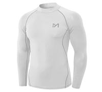 MEETYOO Maillot Compression Homme,Bianco-Lunga,S