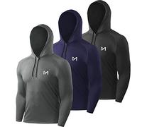 MEETYOO MU16T Shirt, Noir+Bleu+Gris, L Men's