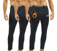 MEETYOO Pantalon Thermique Homme Legging Homme Thermique Pantalon Cuissard Long Hiver pour Sport,Randonnée,Vélo,2/3 Pack