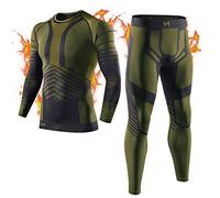 MEETYOO U12 sous-vêtements de la Couche de Base, Vert, S Homme