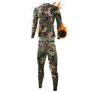 MEETYOO Ensemble de sous-Vêtements Thermiques Homme, Sport Base Layer Maillot Manches Longues Pantalon Quick Dry Sou Vetement pour L'entraînement Ski Running Randonnée