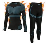 MEETYOO sous-vêtements Thermiques Femme, Ski sous Vetement Chauffant Sport Base Layer Manches Longues pour L'entraînement Running Randonnée Cyclisme