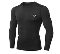 MEETYOO T- Shirt de Compression à Manches Longues pour Homme Chemise, Noir M