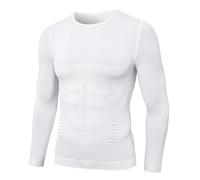 MEETYOO T-Shirt de Compression à Manches Longues pour Hommes Body Shaper Slimming Underwear T-Shirt