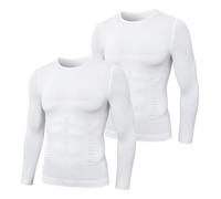 MEETYOO T-Shirt de Compression à Manches Longues pour Hommes Body Shaper Slimming Underwear T-Shirt