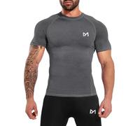 MEETYOO Tee Shirt Compression Homme,Maillot de Fitness Fonctionnel à Manches Courtes Maillot de Sport Homme Respirant Maillot de Course pour Sports Jogging Musculation