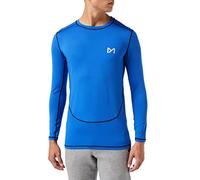 MEETYOO Tee Shirt Compression Homme Manche Longue, Baselayer Maillot Running Vetement Fitness pour Sports Jogging Musculation Chemise, Bleu, XXL