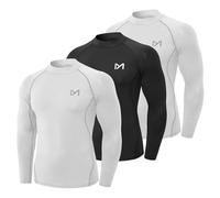 MEETYOO TMU27T Shirt, Blanc+Blanc+Noir, XL Men's