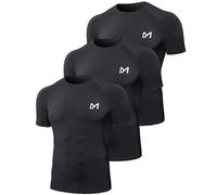 MEETYOO Tee Shirt Compression Homme Manche Longue/Courte,Baselayer Maillot Running Vetement Fitness pour Sports Jogging Musculation