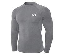 MEETYOO Tee Shirt Compression Homme Manche Longue, Baselayer Maillot Running Vetement Fitness pour Sports Jogging Musculation