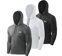 MEETYOO Tee-Shirt Manches Longues Homme,Noir + Gris + Blanc,S