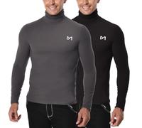 MEETYOO Tee Shirt Thermique Homme Manche Longue, Baselayer Maillot Running Vetement Fitness pour Sports Jogging Musculation Chemise