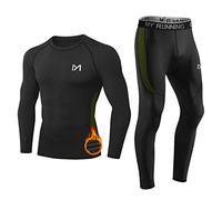 MEETYOO Thermounterwäsche Set Herren Ensemble de sous-vêtements Thermiques pour Homme, Noir