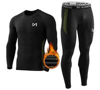 MEETYOO Thermounterwäsche Set Herren Ensemble de sous-vêtements Thermiques pour Hommes, Noir, XL Men's