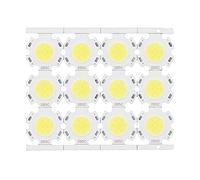 MEEVINWH 12 pièces puces LED COB composant émetteur de lumière 5W 15-17V pour projecteurs bricolage Downlight plafonnier (Lumière blanche)