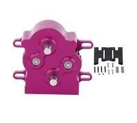 MEEVINWH Boîtier de transmission sur chenilles RC haute puissance, moteurs à double rotor, boîtier en alliage d'aluminium, plaque inférieure en POM, pour modèles SCX10 à l'échelle (Violette)