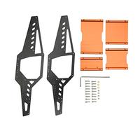 MEEVINWH Cadre de cage en alliage d'aluminium pour SCX24, usiné CNC haute durabilité, conception unique, installation facile pour modèles de voitures axiales 1/24 RC (Orange)