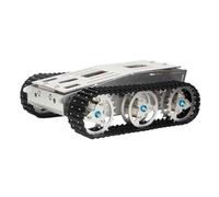 MEEVINWH Châssis de voiture en aluminium avec télécommande, courroie sur chenilles, double moteur, performance légère et améliorée pour modèles de voitures (version assemblée)